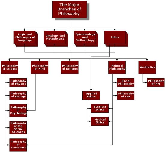 The major branches of philosophy