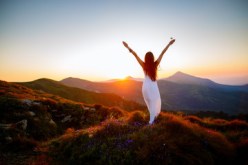 Woman on a mountain