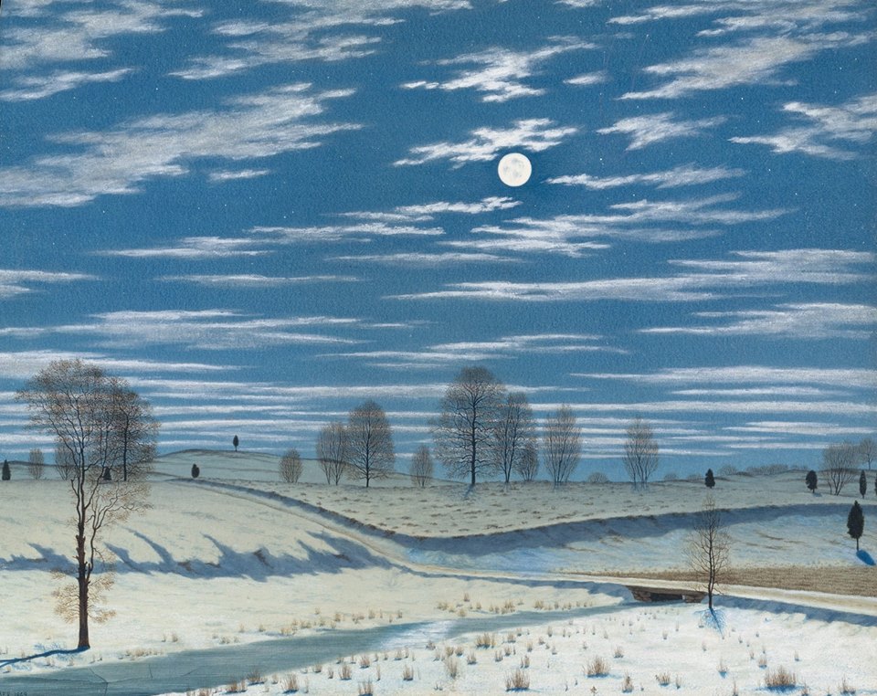Winter Scenes in Moonlight